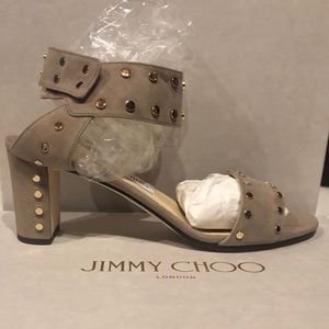 Jimmy chop studded heels